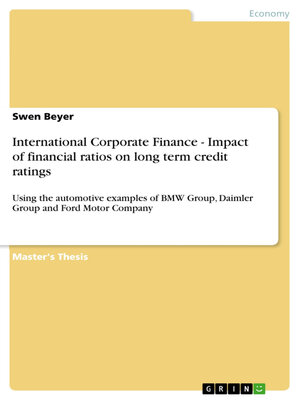 cover image of International Corporate Finance--Impact of financial ratios on long term credit ratings